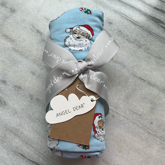 Angel Dear Other - Angel Dear Santa Swaddle Blanket - Blue and White